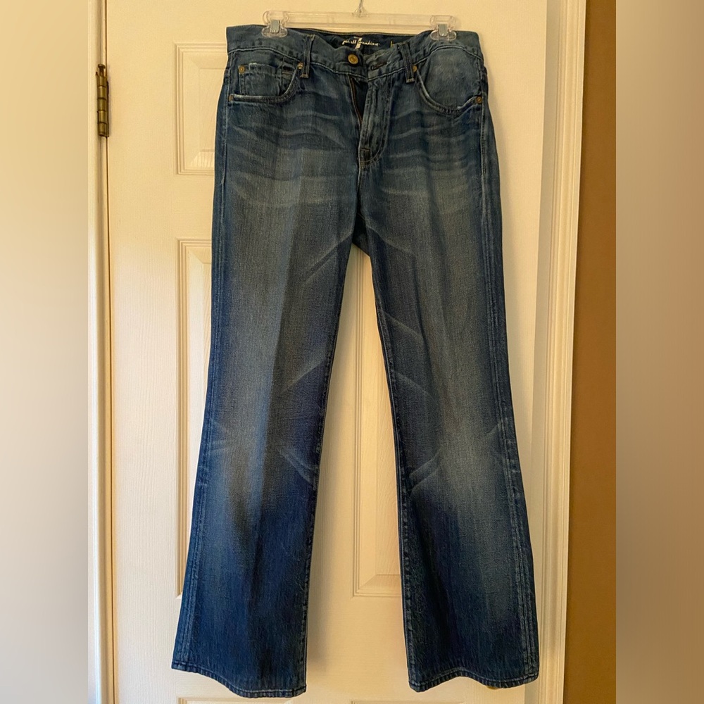 🦋 7 For all Mankind  Boot Cut blue denim jeans women’s size 30